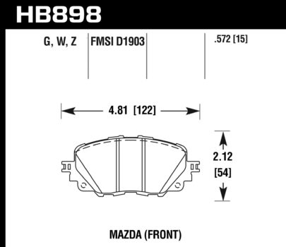Mazda MX-5 / Fiat 124 Hawk HPS 5.0 Front Brake Pads