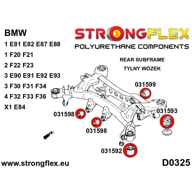 FULL SUSPENSION BUSH KIT BMW E90/E92/E93 / M1 E81/E82/E87/E88-3