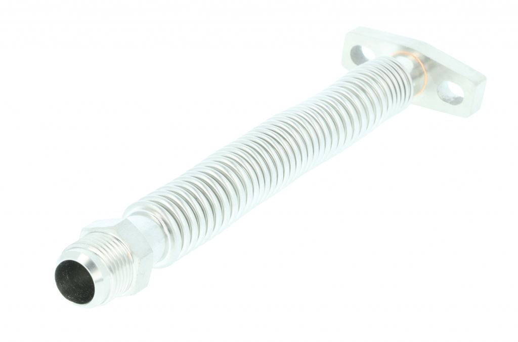 Oil Drain return flange T3 / T4 - flexible long pipe-1