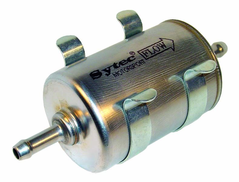 Sytec Fuel Filter 8mm In & Out With Bracket (L=76mm)-1