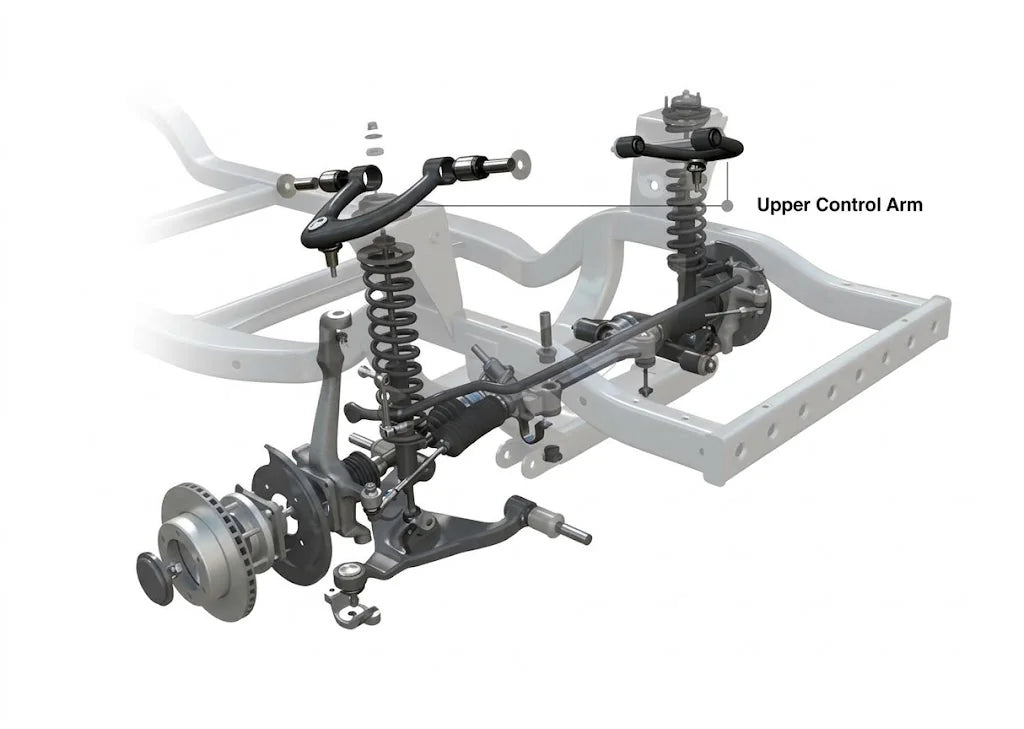 Mitsubishi Pajero SuperPro Front Fixed Offset Upper Control Arm Kit including Ball Joints