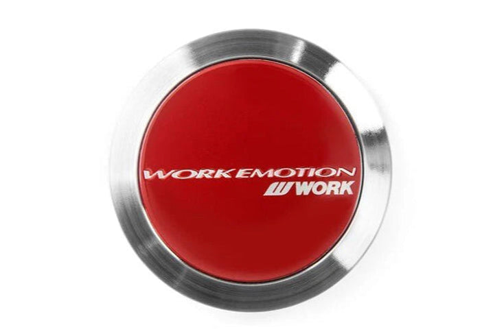 Work Emotion centre cap, red flat type