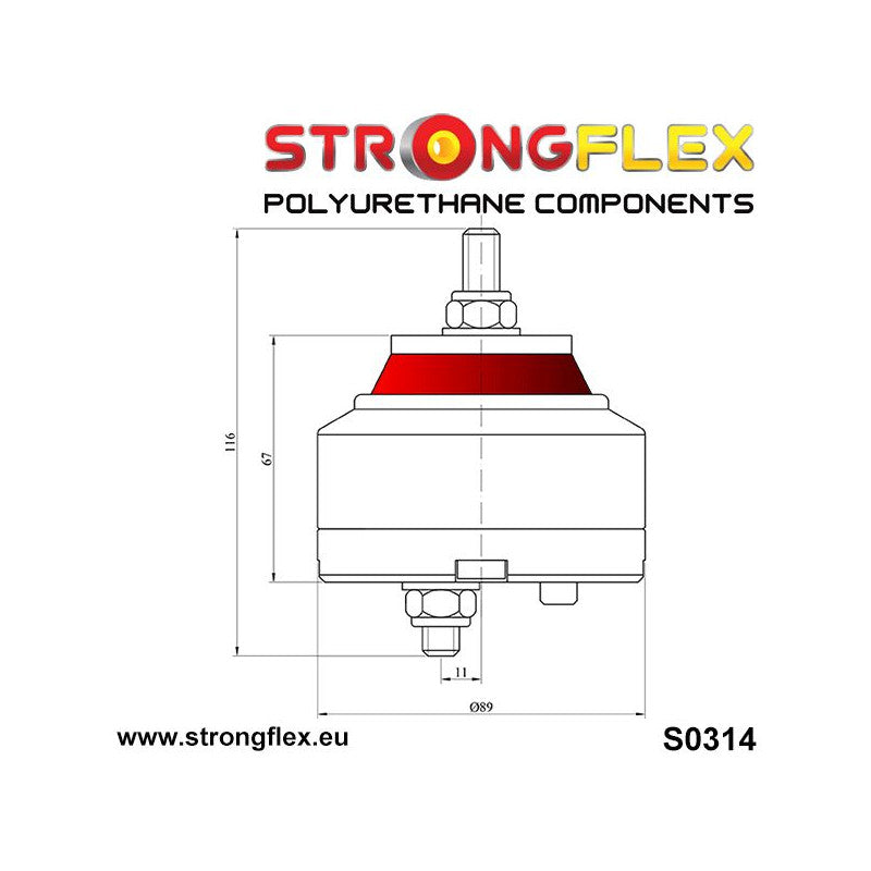 Strongflex Engine Mounts BMW PAIR E36/E46/E90/E92/E93/Z3/Z4-2