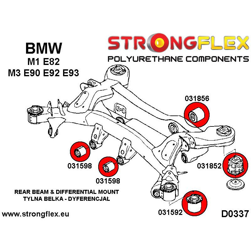 REAR DIFF BUSH KIT BMW M3 E90/E92/E93 / M1 E82-1