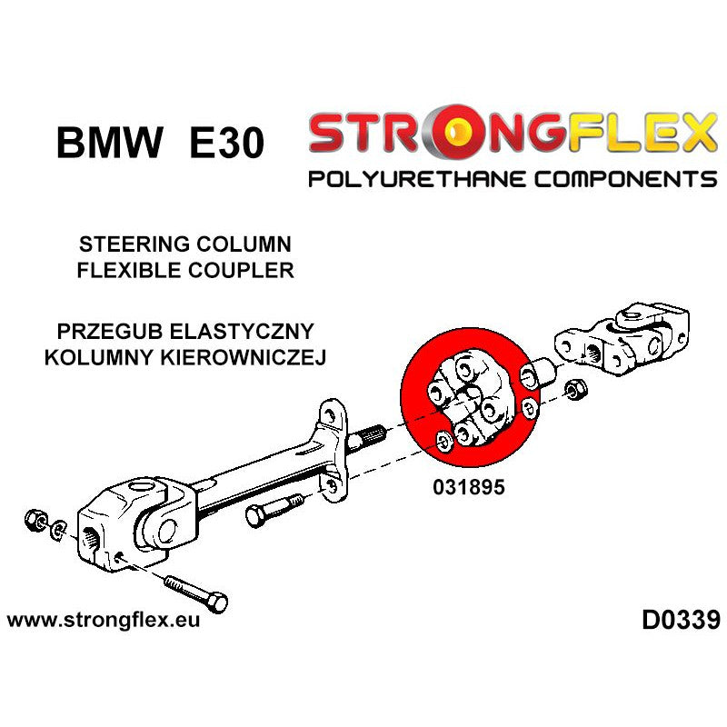 STEERING COLUMN FLEXIBLE COUPLER E30