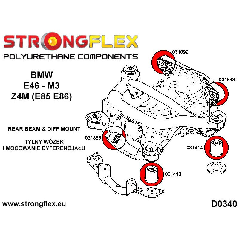 REAR DIFFERENTIAL BUSH KIT E46 M3/Z4M-1