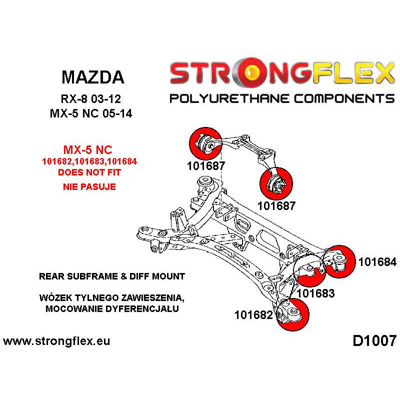 FULL SUSPENSION BUSH KIT ROAD MAZDA MX5 NC-4