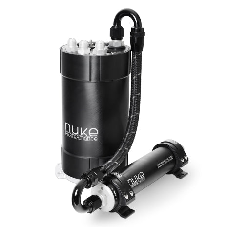 2L Aluminum High Flow Swirl Fuel Surge Pot Tank – AN6 Fittings – For 044 External Fuel Pump