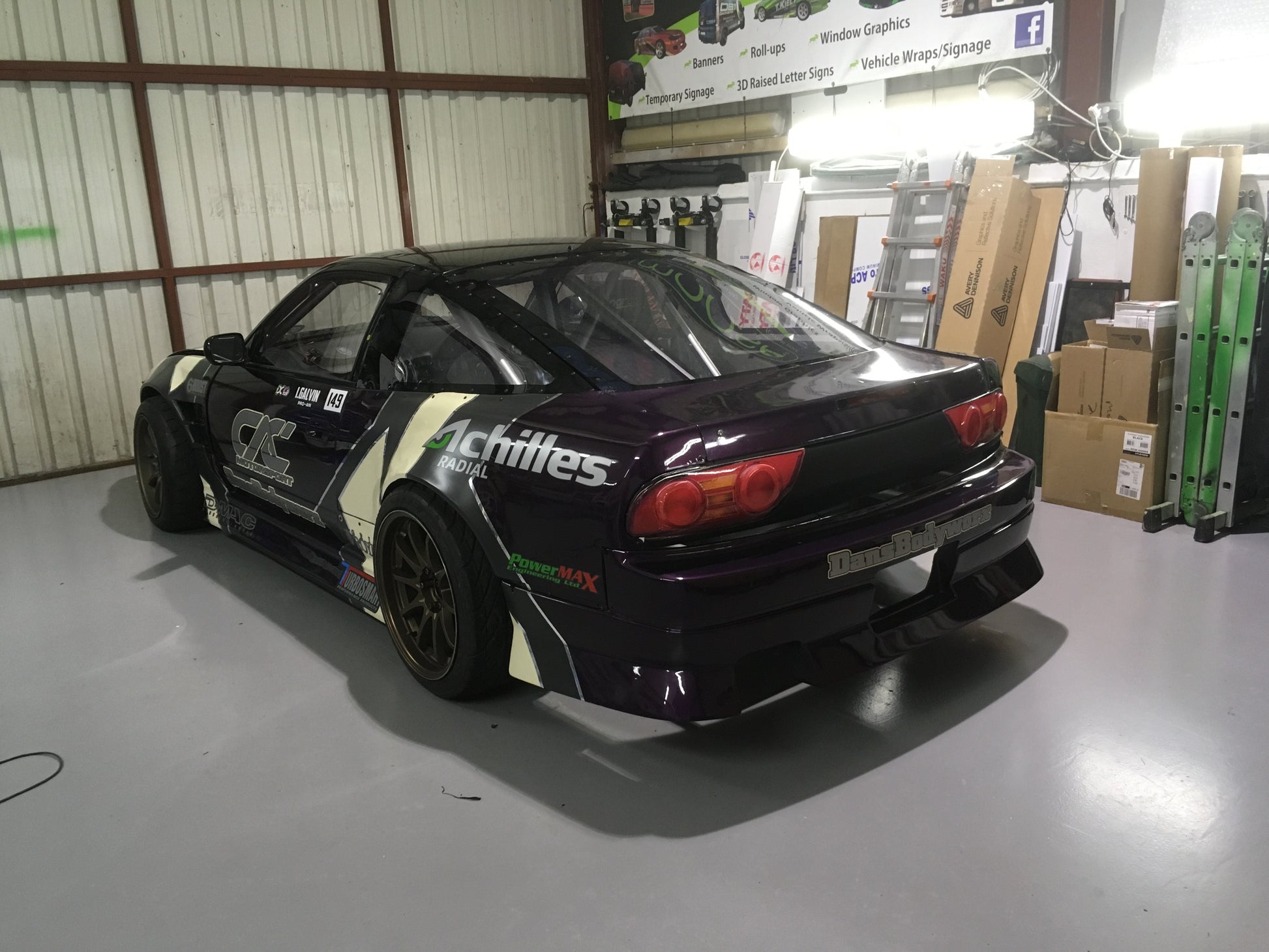 180SX Fibreglass Kouki 4 in 1 Rear Light Panel - Group-D