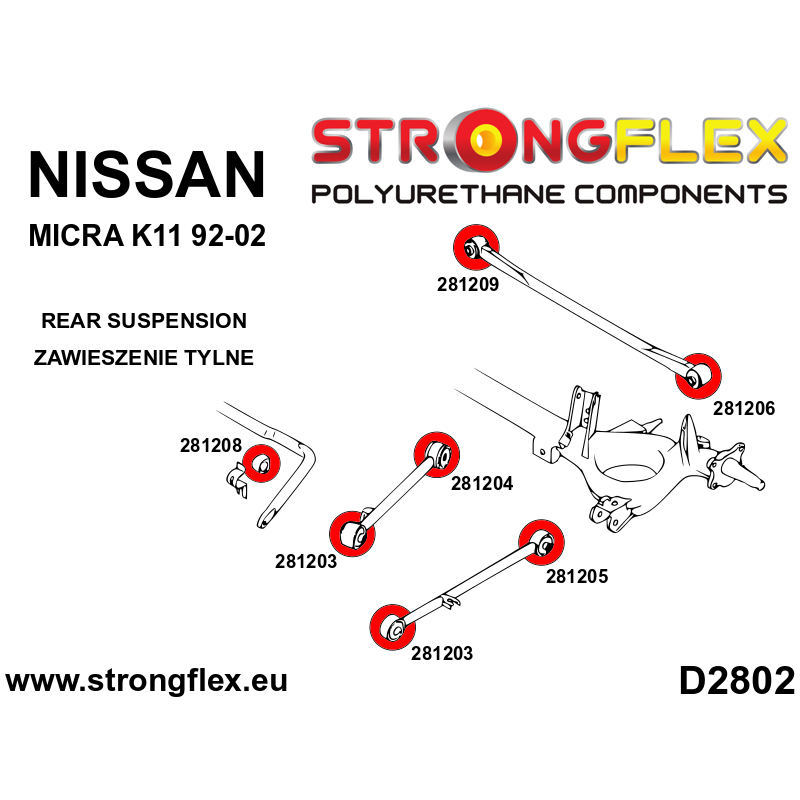 FULL SUSPENSION BUSH KIT MICRA K11-3