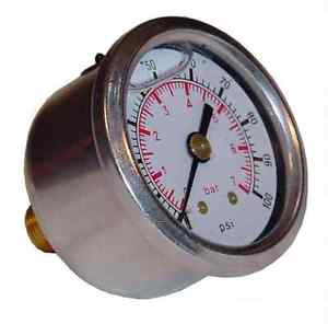 SYTEC FUEL PRESSURE GAUGE 1-7 BAR (GLYCERINE FILLED) - Group-D