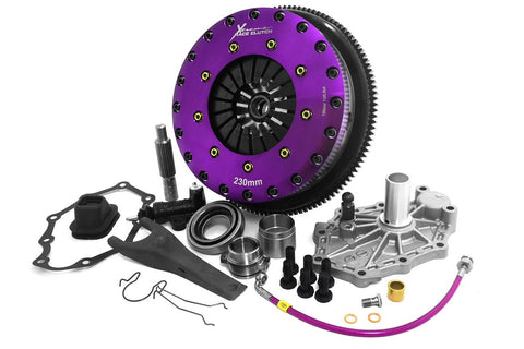 RB25/26 Xtreme Performance - 230mm Organic Twin Plate Clutch Kit Incl Flywheel - Pull Type
