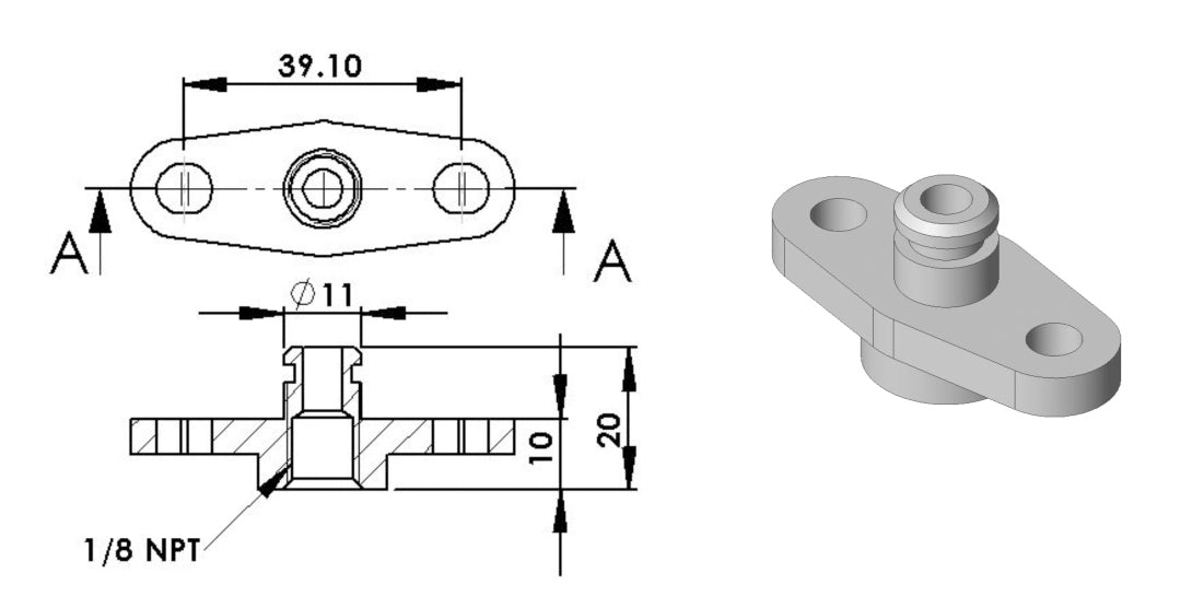 Fuel Rail Adaptor Suit Toyota/Subaru