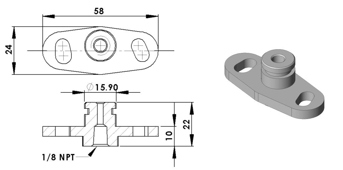 Fuel Rail Adaptor Suit Mitsubishi-2