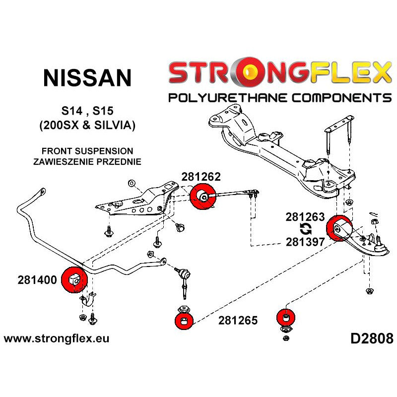 FRONT TENSION ROD BUSH PAIR SILVIA/SKYLINE/300ZX-2