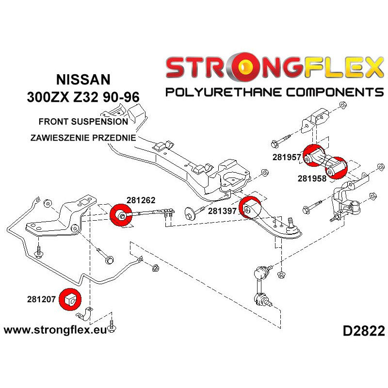 FRONT TENSION ROD BUSH PAIR SILVIA/SKYLINE/300ZX-4