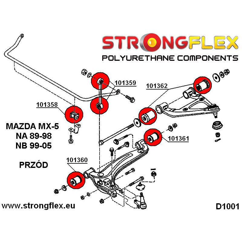 FULL SUSPENSION BUSH KIT ROAD MAZDA MX5 NA-2