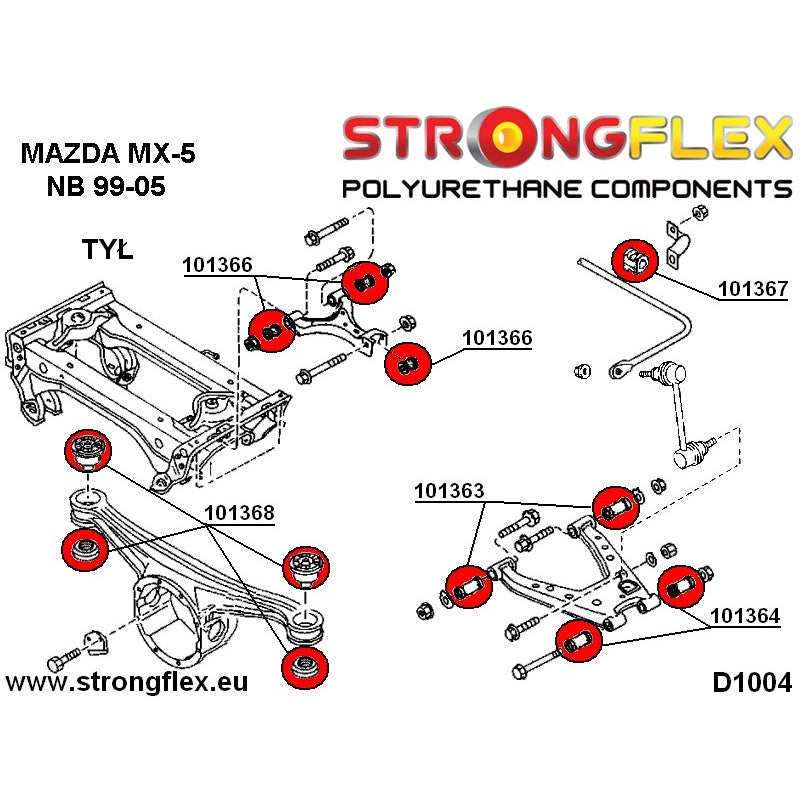 FULL SUSPENSION BUSH KIT ROAD MAZDA MX5 NB-4