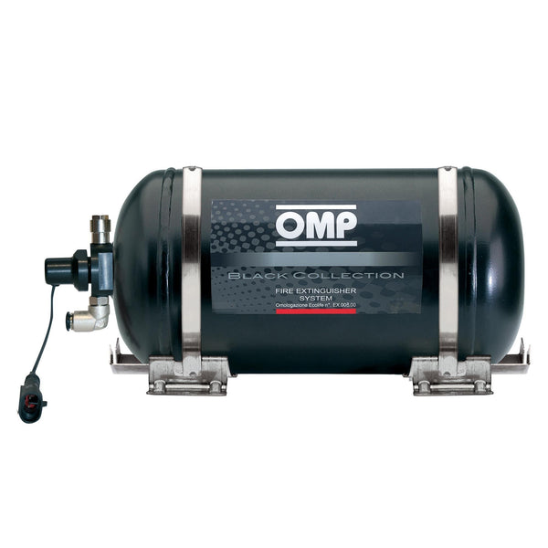 OMP Black Collection Electrical Steel Bottle Fire Extinguisher System - 4.25 Ltr