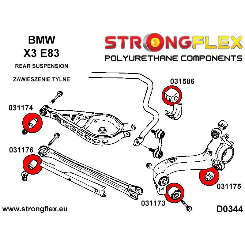 REAR ARM - OUTER BUSH E36/E46/Z4 SET OF 4-3